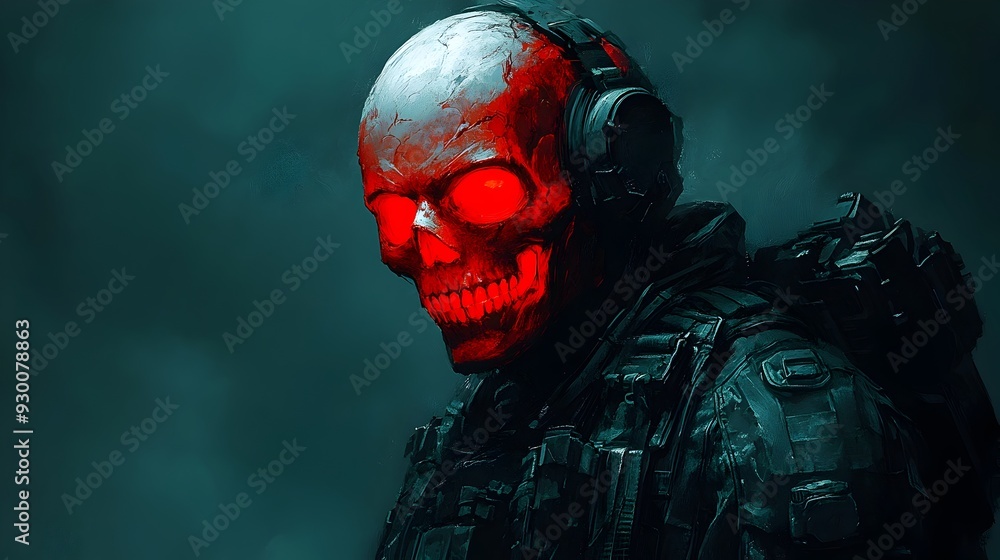 Formidable Cybernetic Soldier in Ominous Sci-Fi Combat Exosuit Formidable Cybernetic Soldier in Ominous Sci-Fi Combat Exosuit