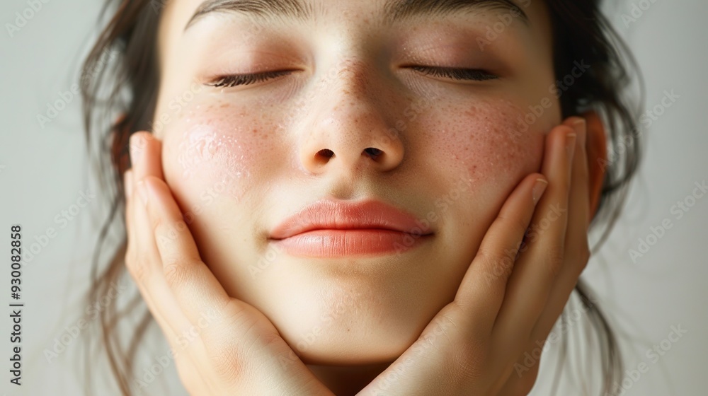 Young Woman's Pure and Fresh Skin: A Touch of Natural Beauty and Grace. Admire the Radiance and Softness of Youthful Complexion. Young Woman's Pure and Fresh Skin: A Touch of Natural Beauty and Grace. Admire the Radiance and Softness of Youthful Complexion.