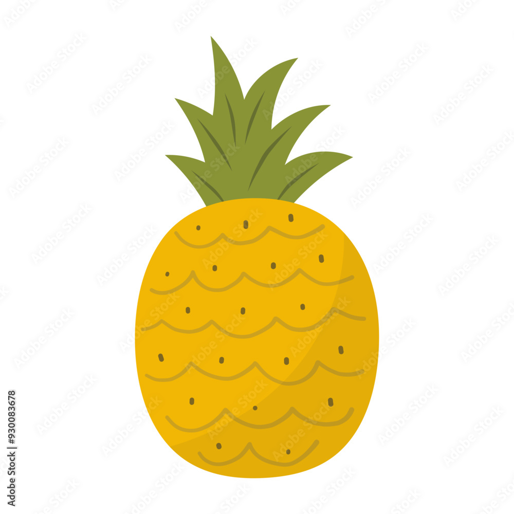 Pineapple fruit illustration