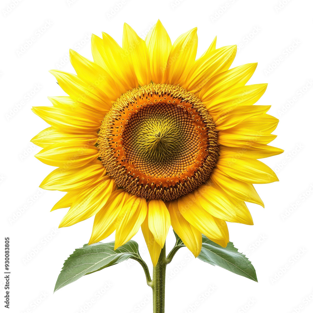 Fototapeta premium Vibrant sunflower bloom with bright yellow petals, showcasing nature's beauty and vitality, perfect for gardening or summer themes.