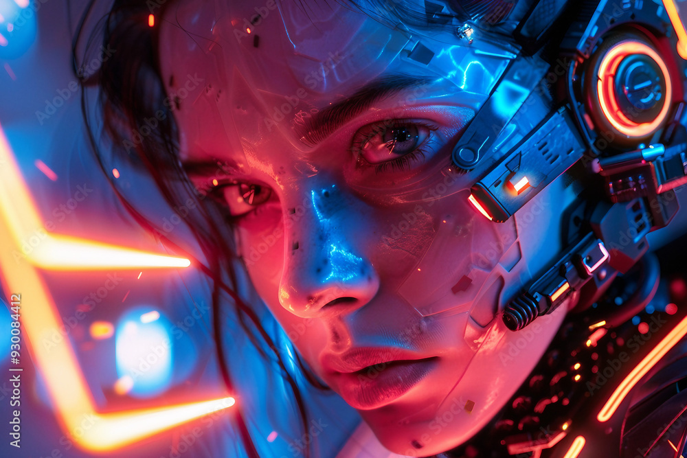 Robot cyborg humanoid helper in activities of daily life routine living with people, Generative AI Robot cyborg humanoid helper in activities of daily life routine living with people, Generative AI