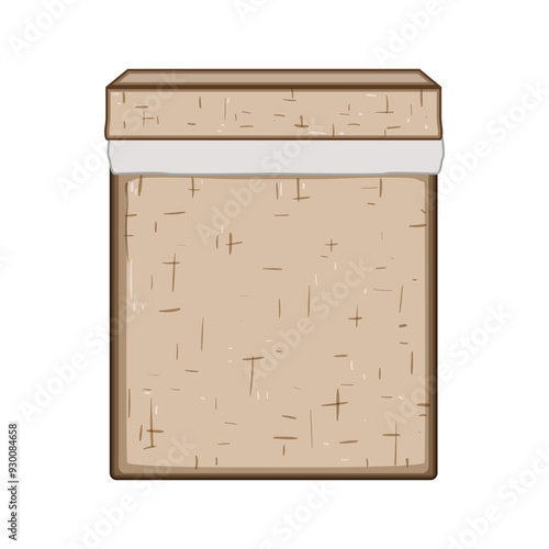 rattan wicker laundry basket cartoon. stylish ecofriendly, lightweight portable, organizer home rattan wicker laundry basket sign. isolated symbol vector illustration