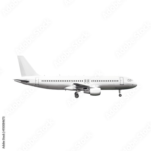 Free aeroplane in transparent background