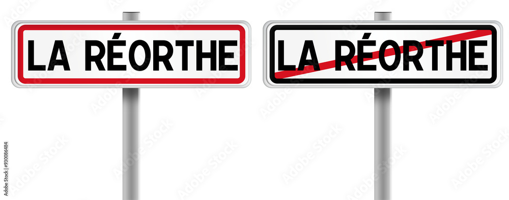 Panneau de LA RÉORTHE à l'Entrée et à la Sortie - Fond Transparent ou Blanc Disponible
Panneau de LA RÉORTHE à l'Entrée et à la Sortie - Fond Transparent ou Blanc Disponible