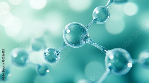 Abstract Molecular Science Background in Blue Tones