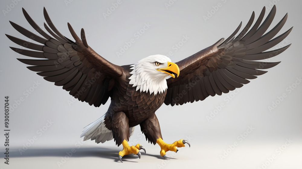 Obraz premium Vector Eagle With Outstretched Wings