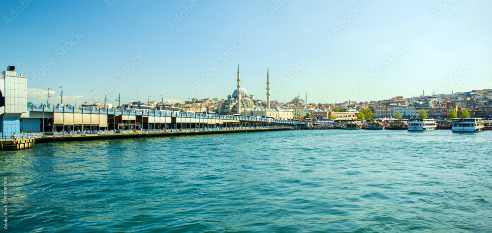 Galata, karakoy bridge and historical cityscape of istanbul Galata, karakoy bridge and historical cityscape of istanbul