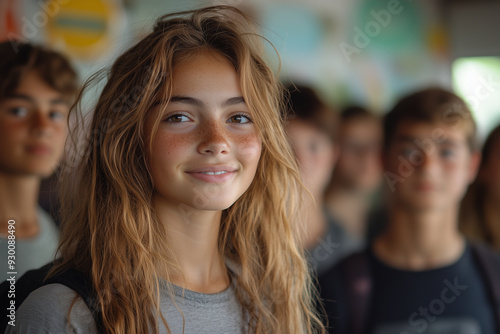 Wallpaper Mural A group of young people attending a sustainability workshop, learning how to reduce their carbon footprint. Torontodigital.ca