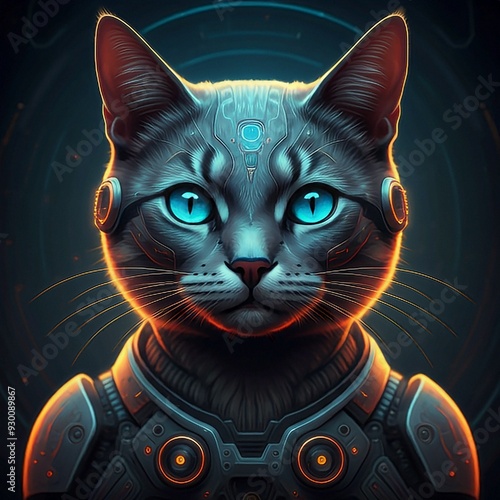 black cat portrait