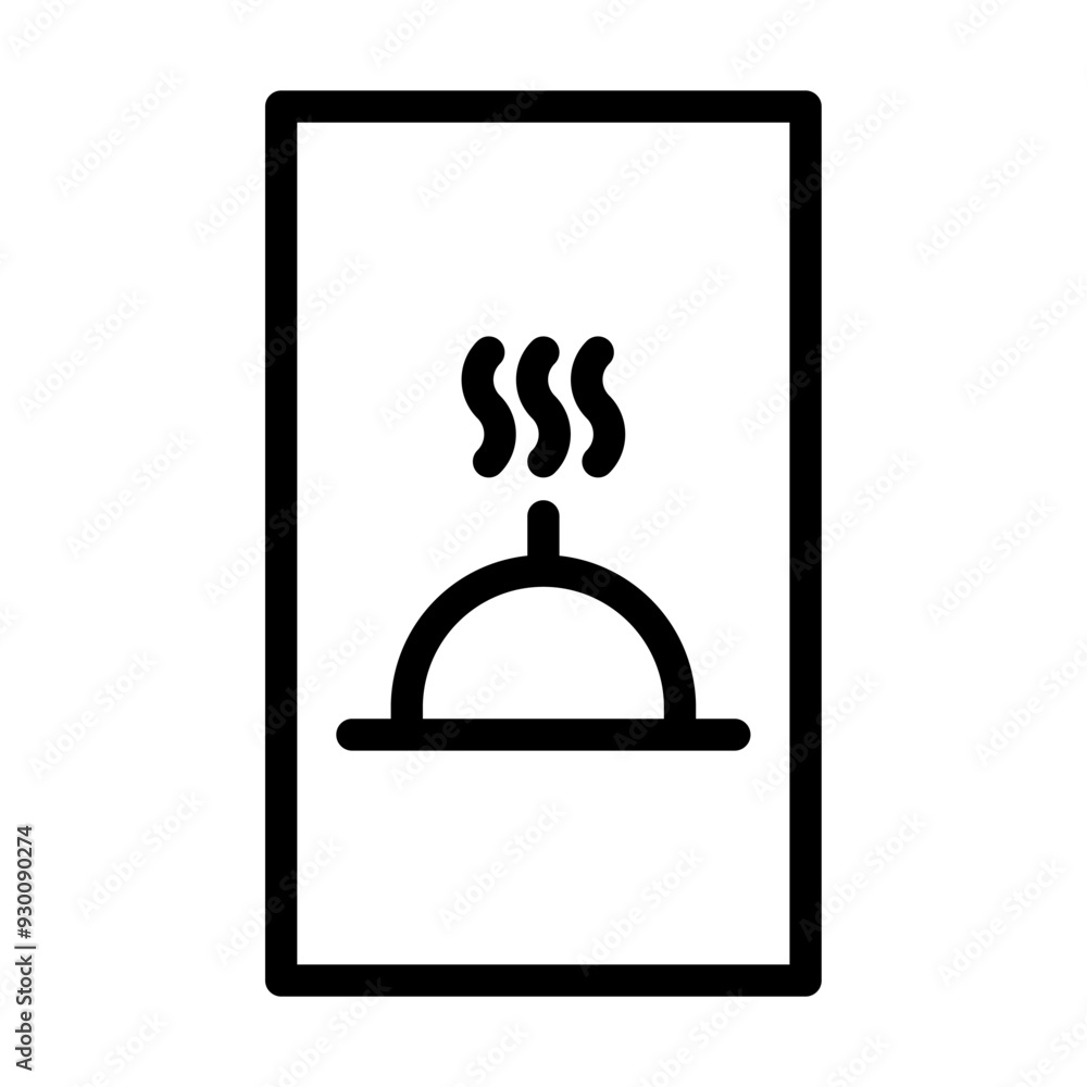 Fotografie book menu icon in line style. Vector illustration