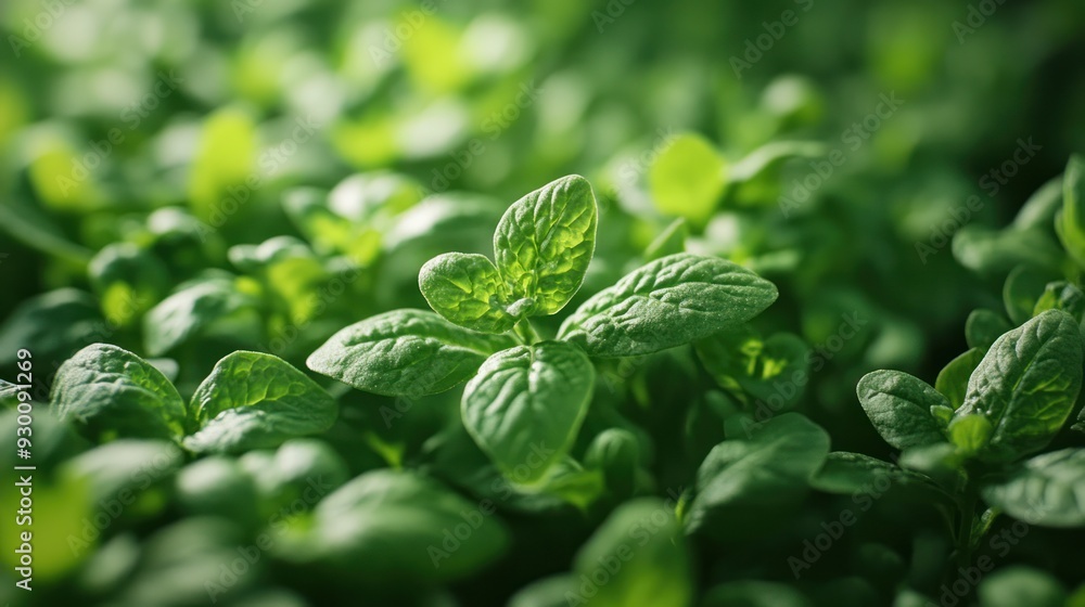 Organic marjoram thriving in a climate-controlled greenhouse, its fragrant leaves benefiting from precise farming technology. Organic marjoram thriving in a climate-controlled greenhouse, its fragrant leaves benefiting from precise farming technology.