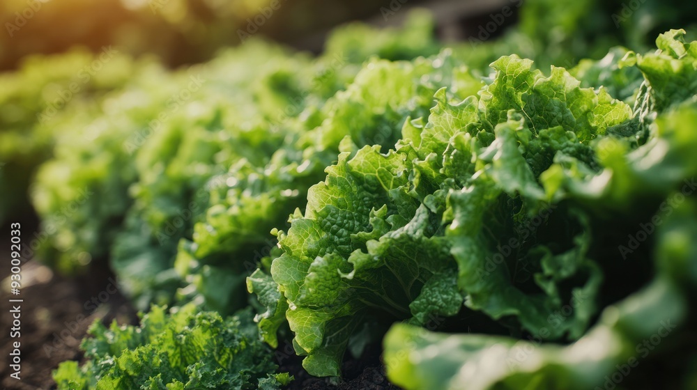 Green lettuce heads growing in a homemade organic garden, nurtured by a devoted farmer. Green lettuce heads growing in a homemade organic garden, nurtured by a devoted farmer.