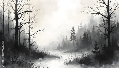 Painting of the forest