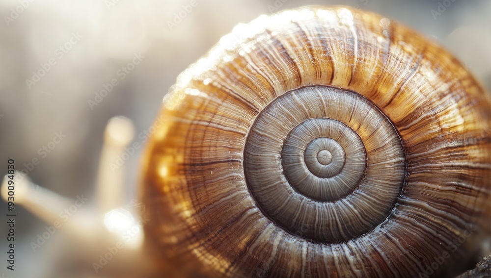 Closeup of a snail shell in the sun. Closeup of a snail shell in the sun.