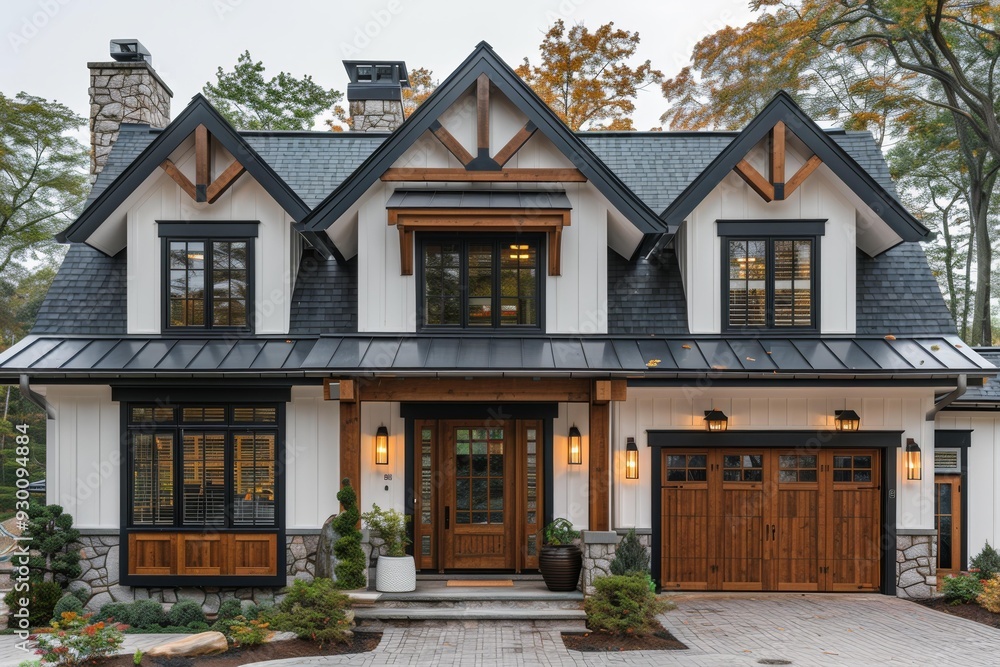 Luxury Mountain House with Stone Fireplace and Garage Luxury Mountain House with Stone Fireplace and Garage