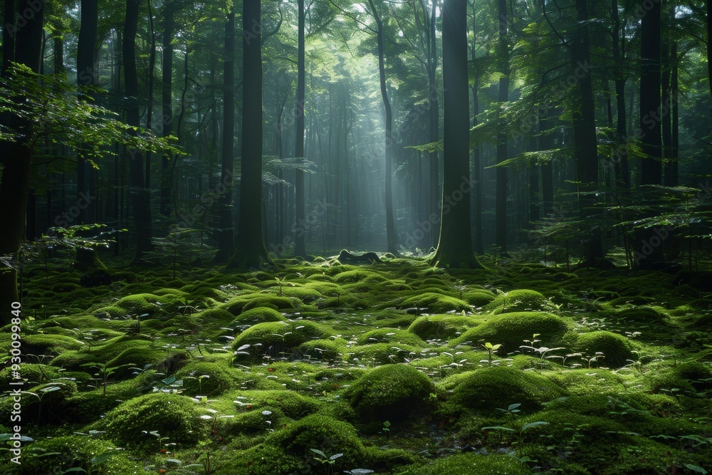 Moss-Covered Forest Path Moss-Covered Forest Path