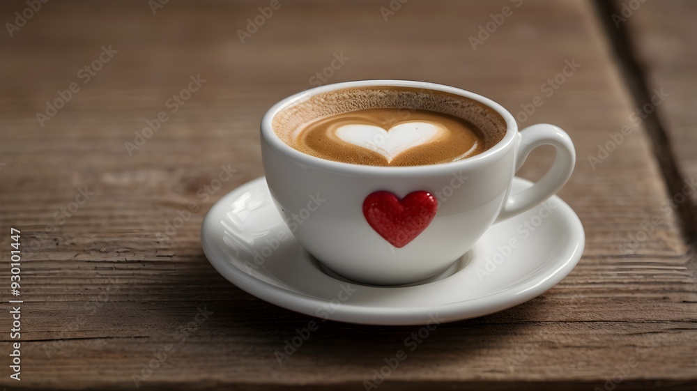 A close-up of an espresso cup with a foam heart on top
A close-up of an espresso cup with a foam heart on top