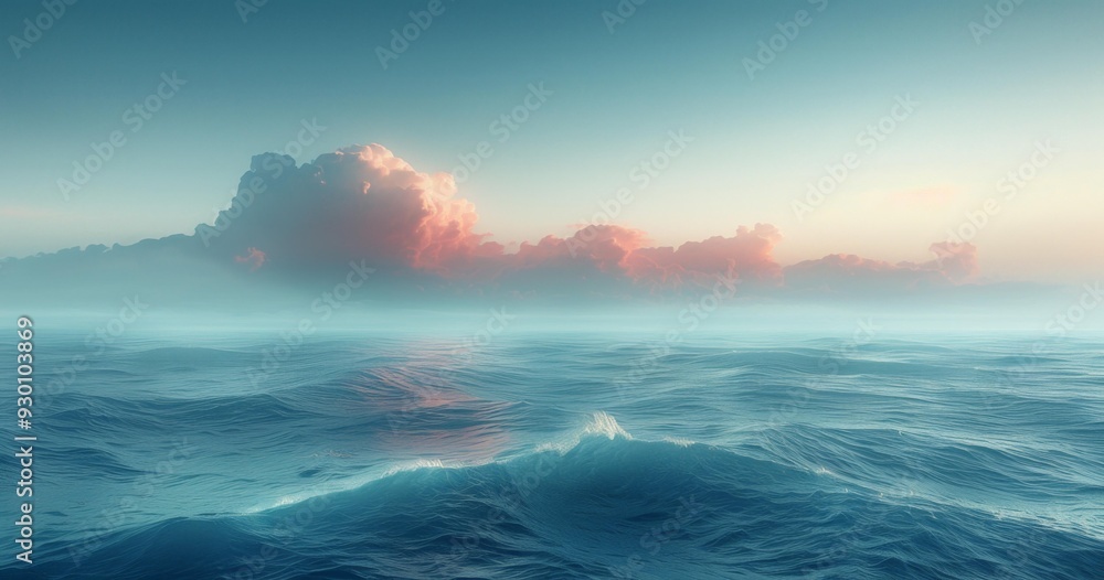 Fototapeta premium Serene Ocean Scene at Sunset