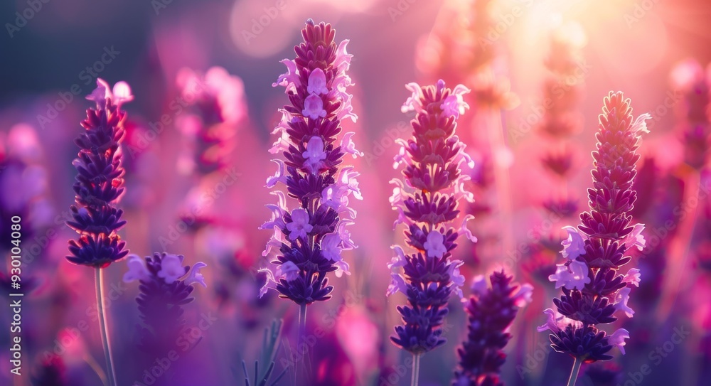Lavender Flowers in Field Lavender Flowers in Field
