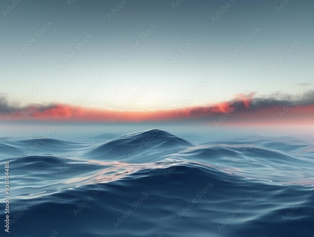 Fototapeta premium Calm Ocean Waters at Sunset