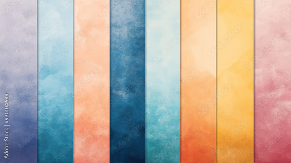 A series of colorful stripes with a blue stripe in the middle A series of colorful stripes with a blue stripe in the middle