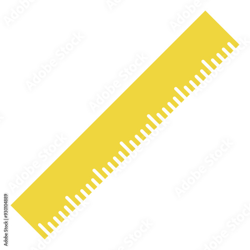 illustration of a yellow ruler