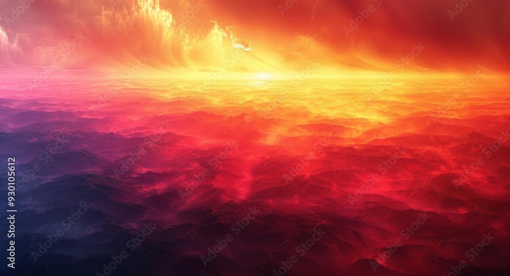 Naklejka premium Sunset Sky, Clouds, Colors