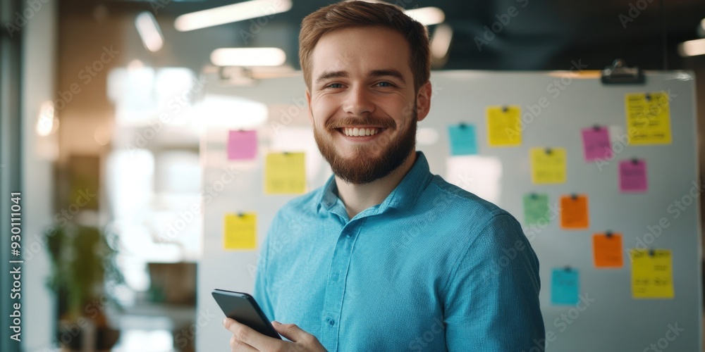 Smiling Business Professional in Office Environment Smiling Business Professional in Office Environment