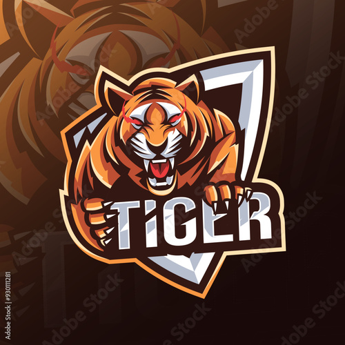 tiger esport logo design