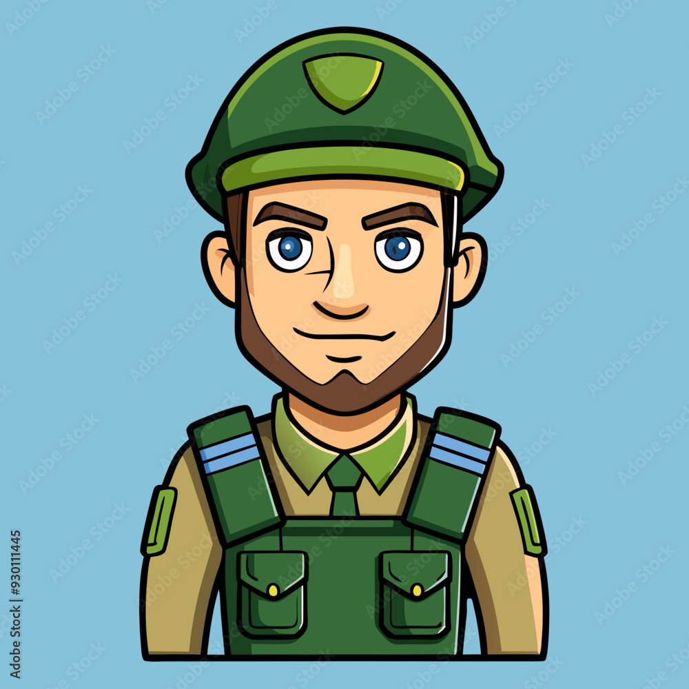 cartoon illustration of soldier cartoon illustration of soldier