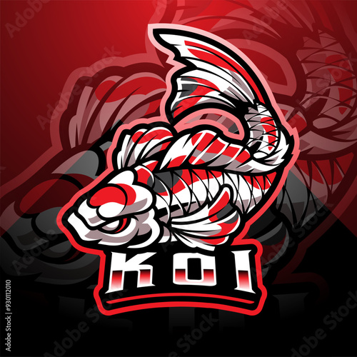 koi fish logo design