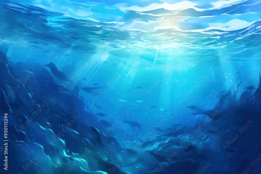 Fototapeta premium Ocean backgrounds underwater outdoors.