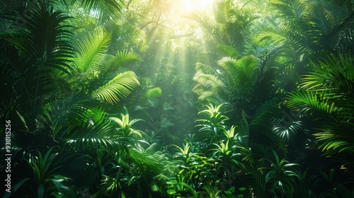 Mystical Rainforest Scene