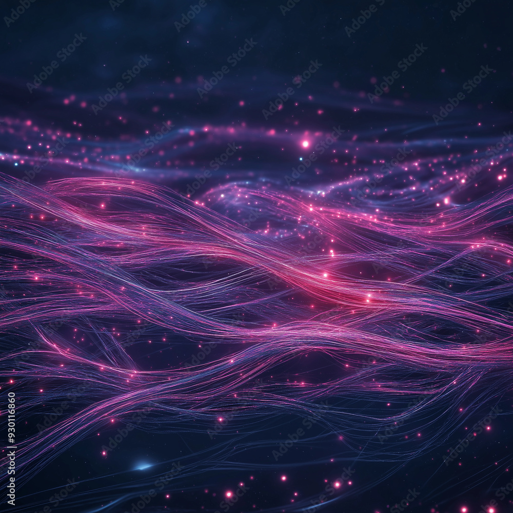 The image is a colorful, abstract representation of a wave with purple The image is a colorful, abstract representation of a wave with purple