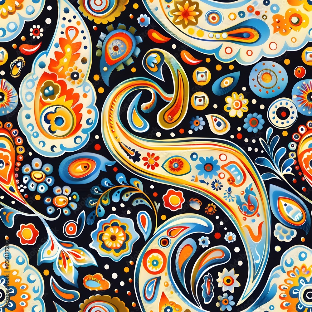 seamless pattern with paisley seamless pattern with paisley