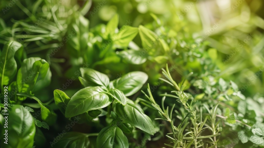 A vibrant image of lush green herbs like basil and rosemary in the sun, creating a serene garden vibe showcasing growth and health. A vibrant image of lush green herbs like basil and rosemary in the sun, creating a serene garden vibe showcasing growth and health.