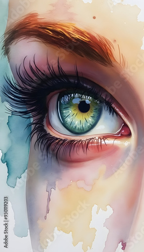 Watercolor of an eye