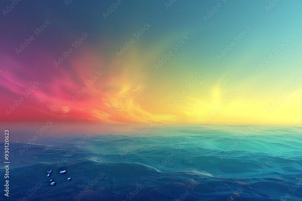 Fototapeta premium Vibrant Sunset over Ocean