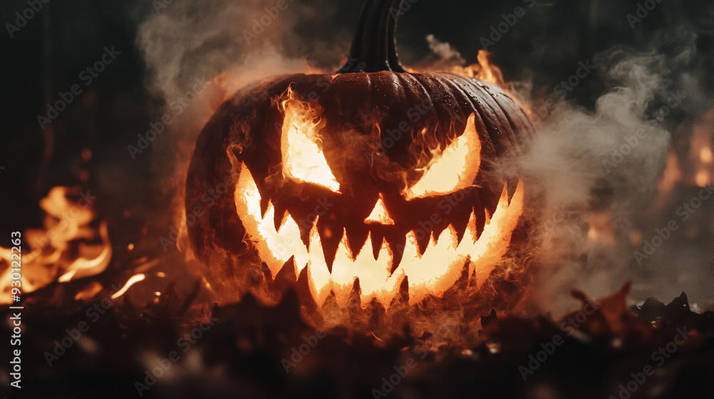 Fototapeta premium Jack o lantern Halloween illustration.