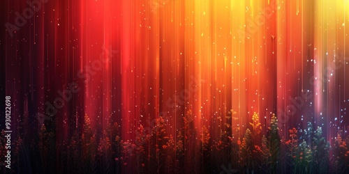 Colorful Abstract Art, Digital Painting with Vibrant Hues