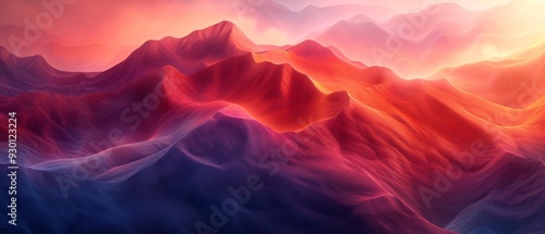 Sunset in the Mountains, Vibrant Colors