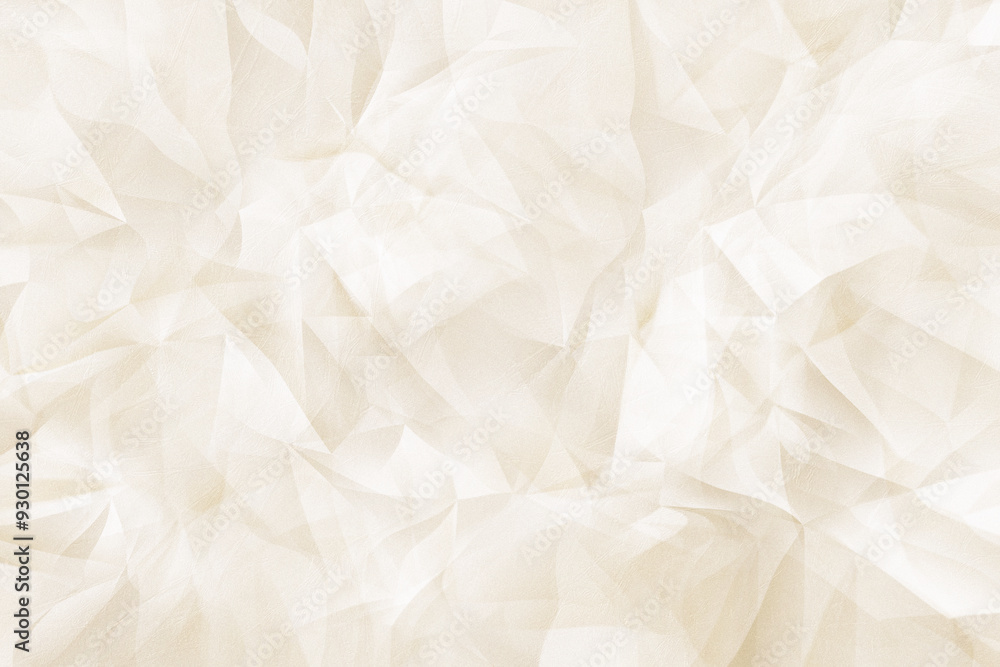 Obraz premium しわくちゃの紙テクスチャを重ねたようなアイボリーのイメージ画像。エレガントでサステナビリティな背景