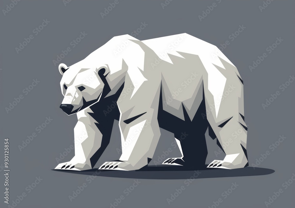 Naklejka premium A polar bear vector illustration