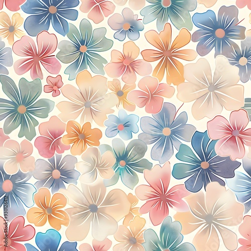 seamless pattern with flowers