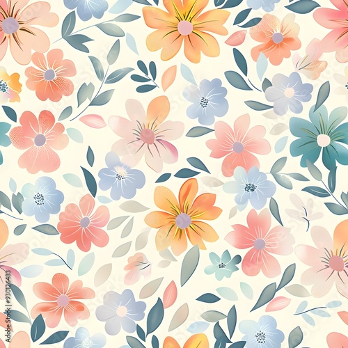 seamless pattern with flowers