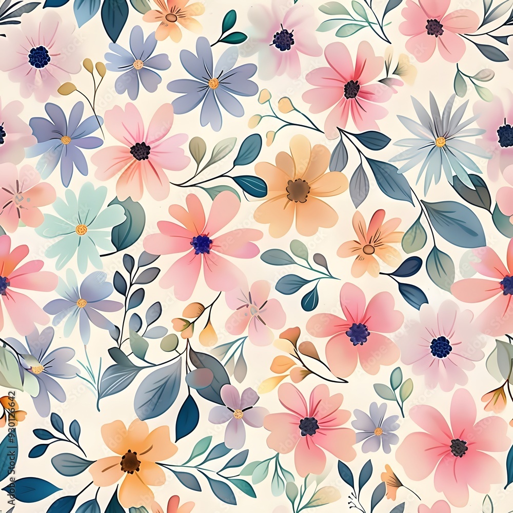 seamless pattern with flowers seamless pattern with flowers
