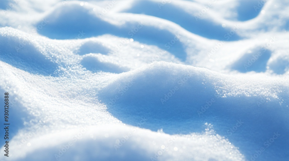 Obraz premium Snowdrift Background: Closeup Winter View