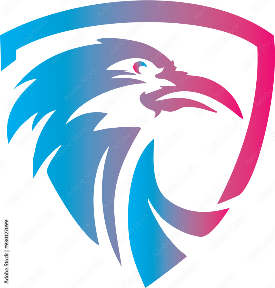 Obraz premium the bird gradient logo design
