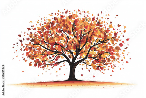 Autumn Tree Vector Illustra...