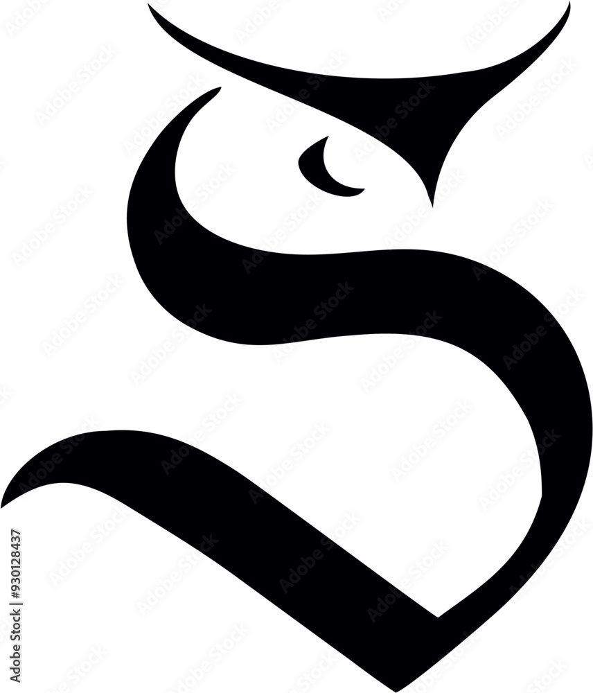 owl head withletter S logo design owl head withletter S logo design